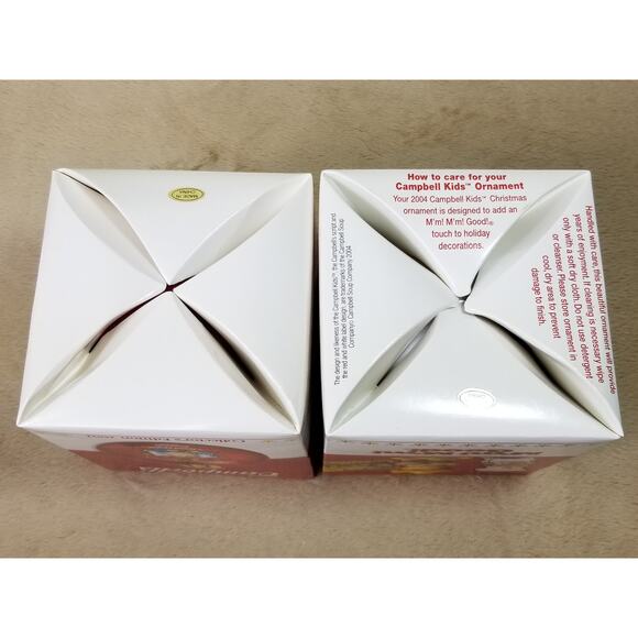 Christmas Tree Ball Ornament Campbell's 2001 2004 Mm Mm Good New In Box x2 - Picture 12 of 13